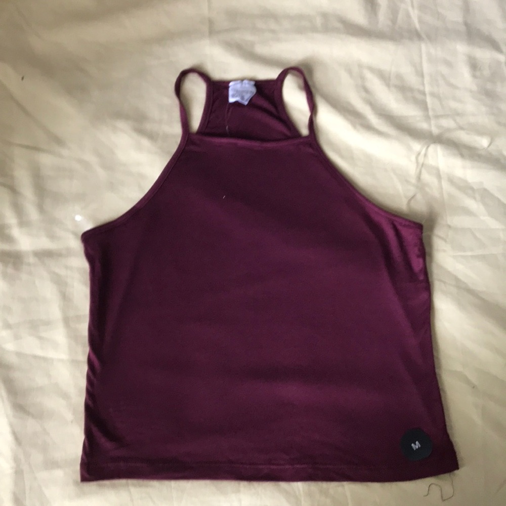 Burgundy halter top